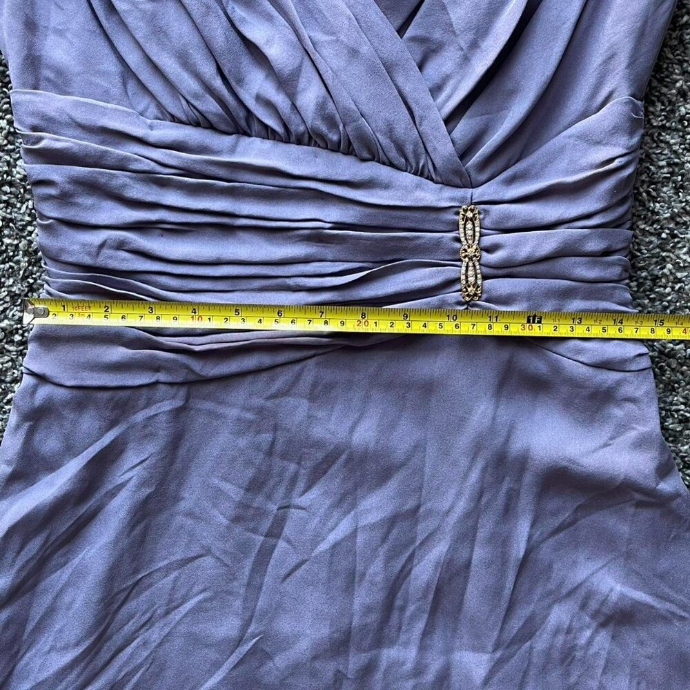 Vintage Lavender Purple Chadwicks 100% Silk 8 Maxi Prom Dress Eveningwear Formal - Picture 7 of 8